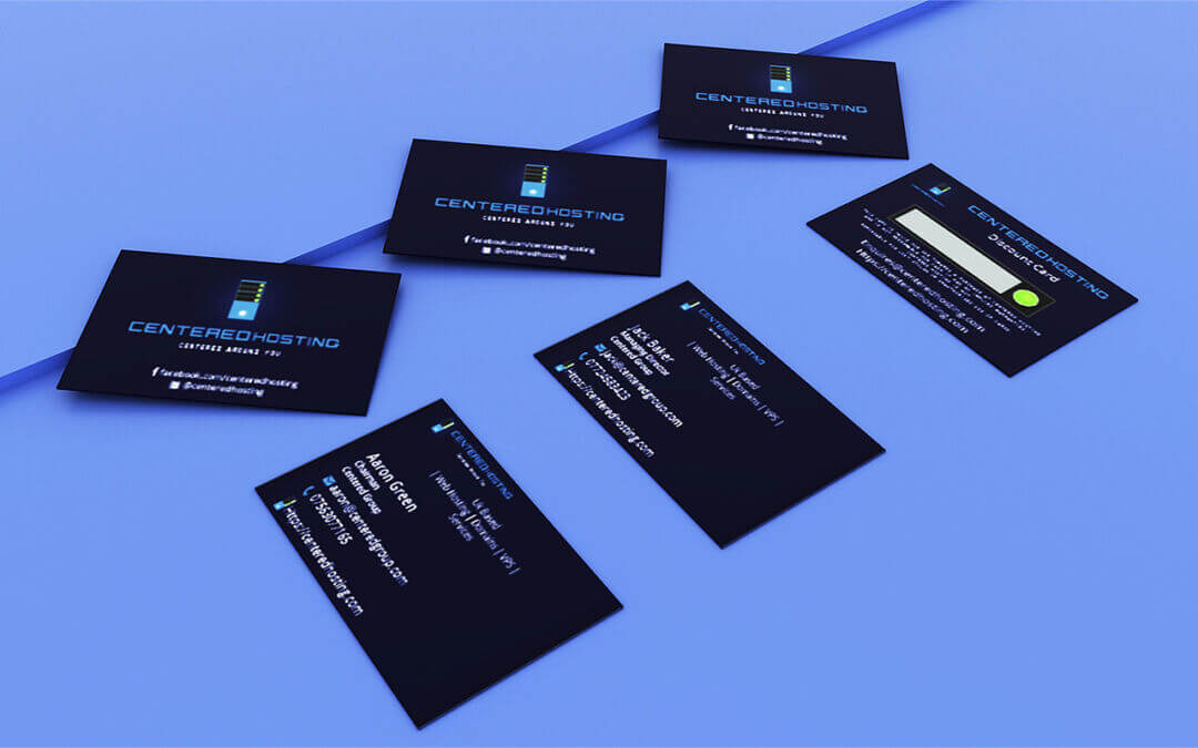 Centered Hosting Business Cards