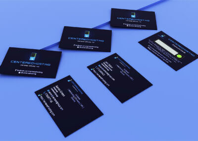 Centered Hosting Business Cards