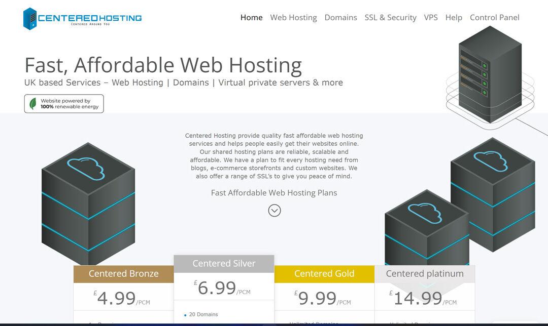 Centered Hosting Website